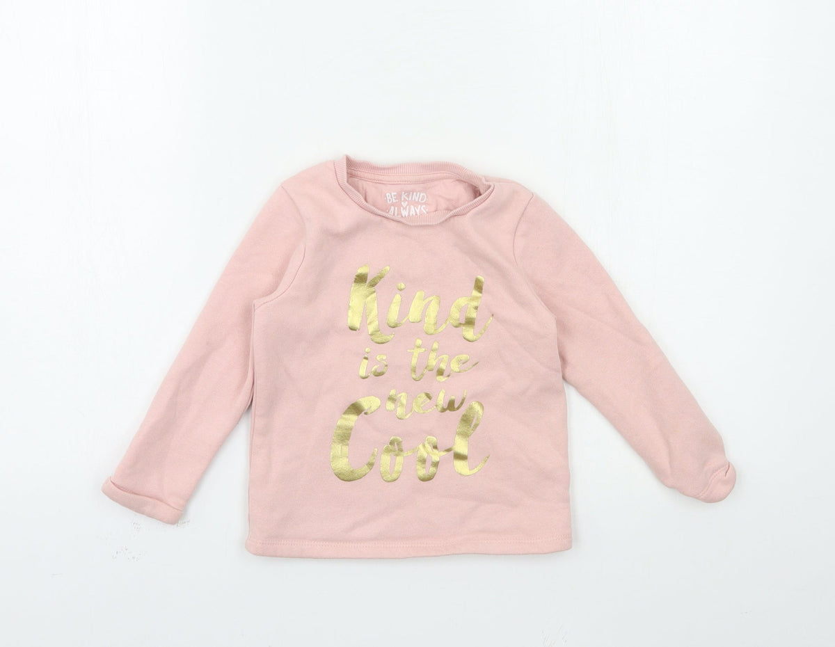 F&F Girls Pink   Pullover Sweatshirt Size 3-4 Years