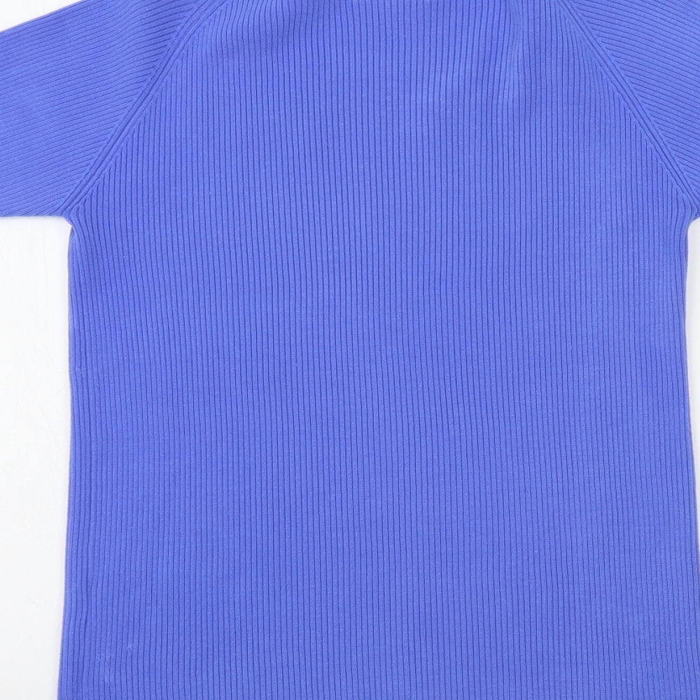 FASHION AZZUJRRO Womens Blue  Knit Pullover Jumper Size L