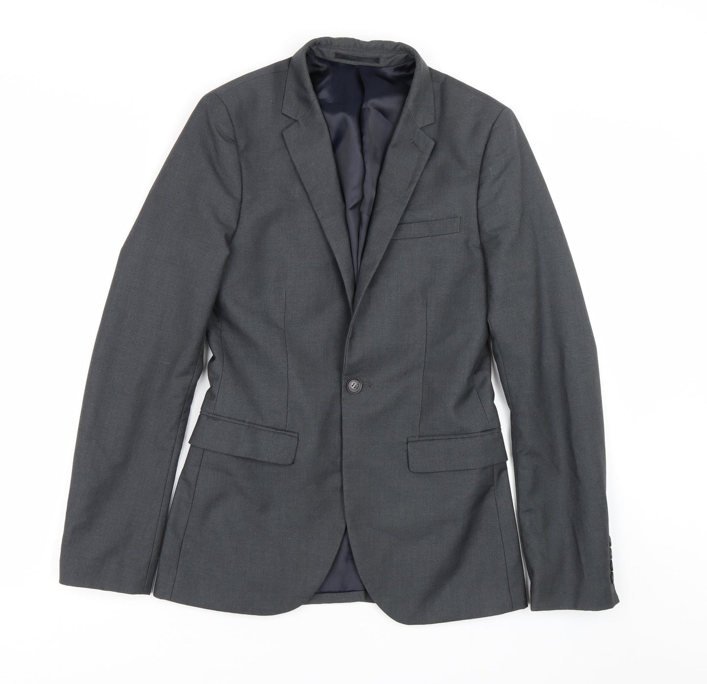 Topshop Mens Grey   Jacket Suit Size 34