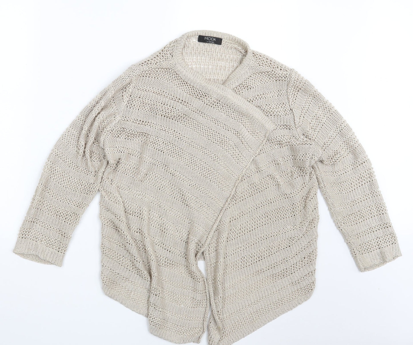 Moda @ George Womens Beige   Wrap Jumper Size 14