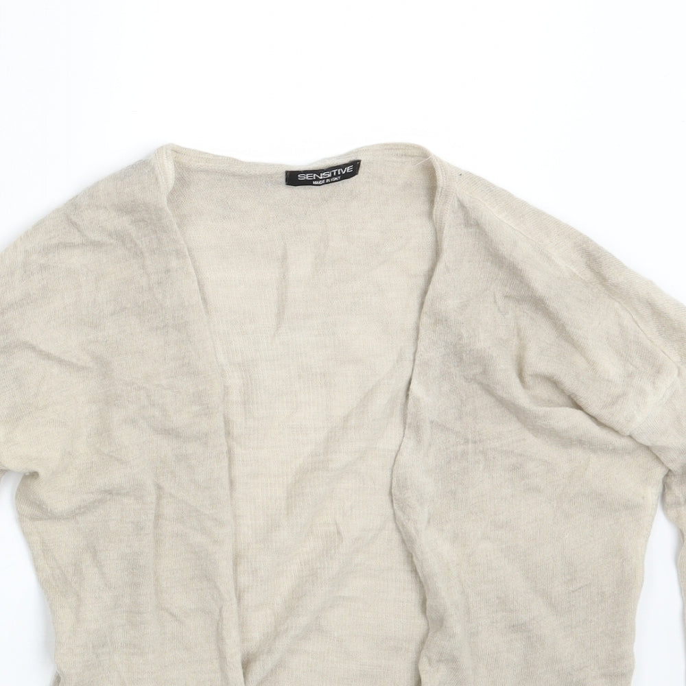 Sensitive Womens Beige   Wrap Jumper One Size