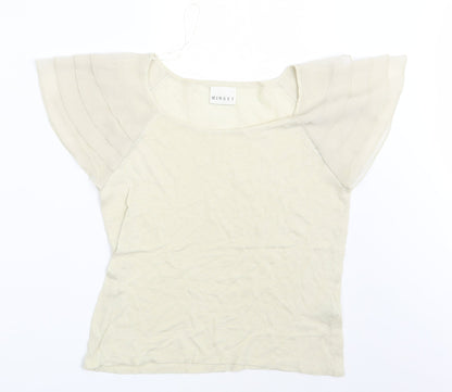 Minuet Womens Beige   Basic T-Shirt Size 8