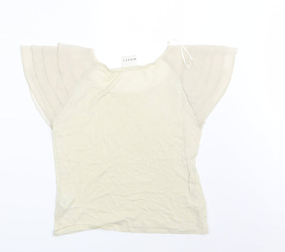 Minuet Womens Beige   Basic T-Shirt Size 8