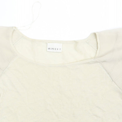 Minuet Womens Beige   Basic T-Shirt Size 8