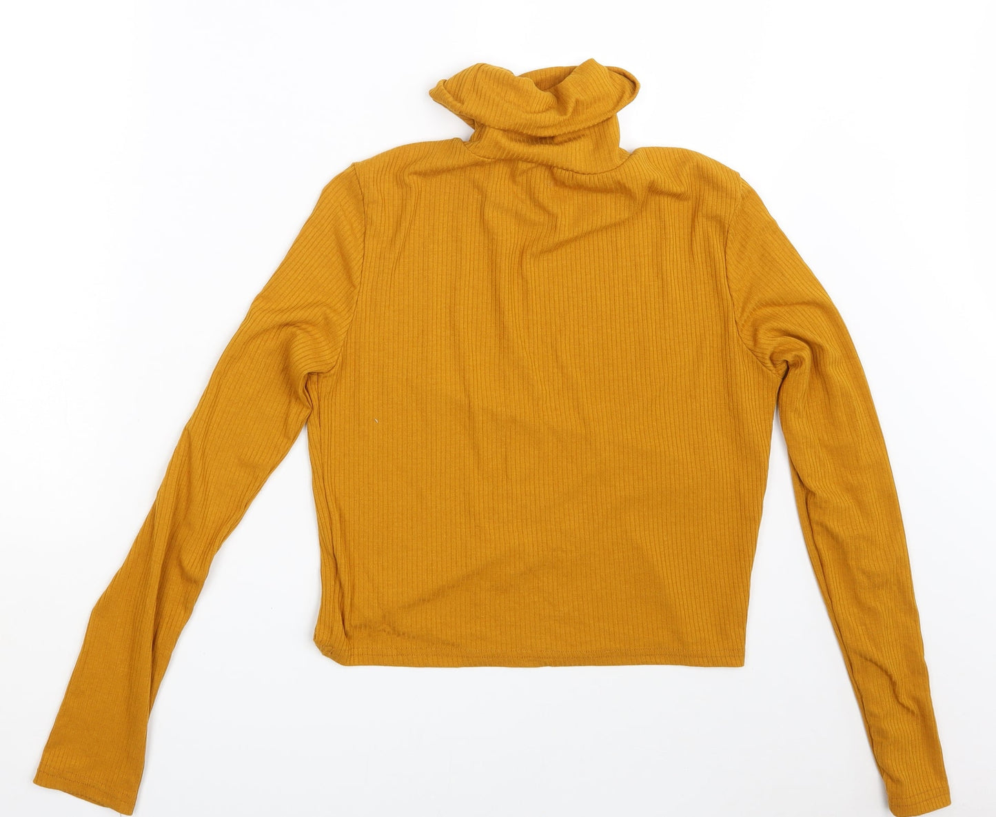 SheIn Womens Yellow  Rayon Pullover Sweatshirt Size L