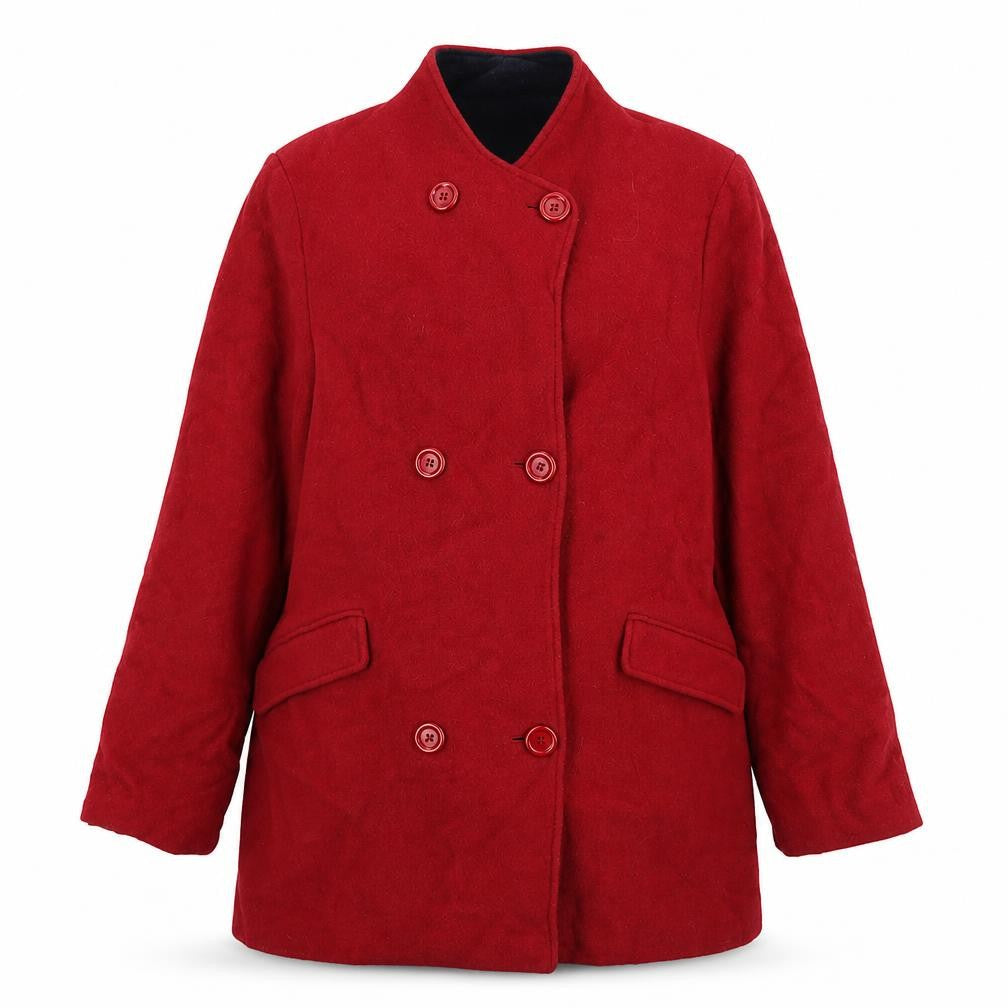 EWM Womens Red   Overcoat Coat Size 16