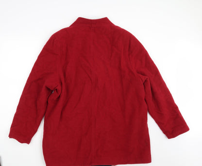 EWM Womens Red   Overcoat Coat Size 16