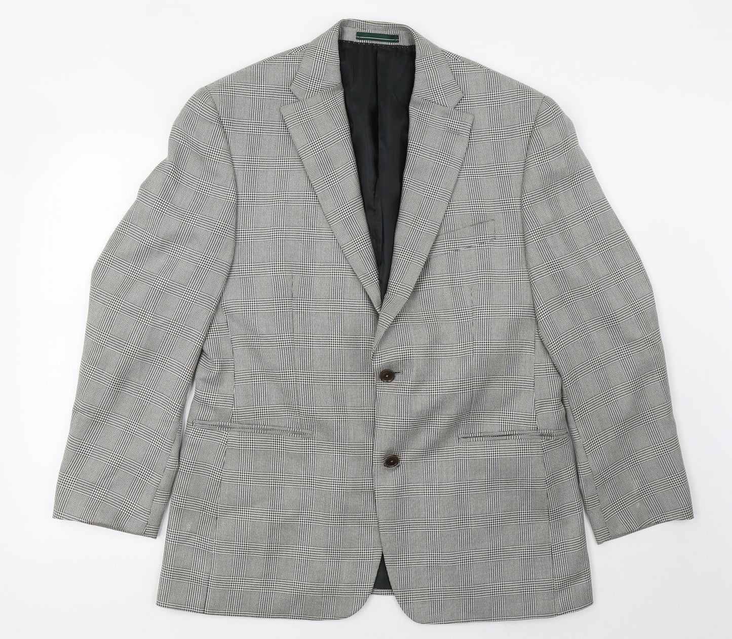 green woods Womens Grey Check  Jacket Blazer Size 40
