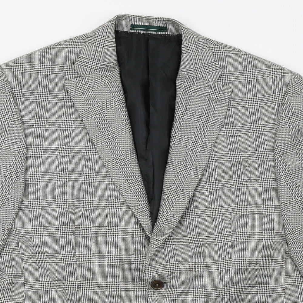 green woods Womens Grey Check  Jacket Blazer Size 40