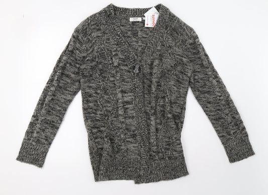 happit Womens Grey  Knit Cardigan Jumper Size L