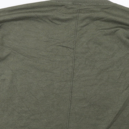 Fransa Womens Green   Pullover Sweatshirt Size L