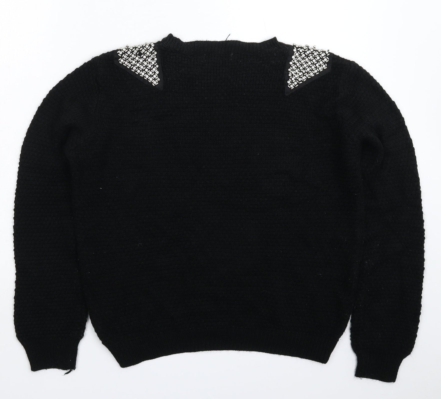 Select Womens Black  Knit Pullover Jumper Size 14