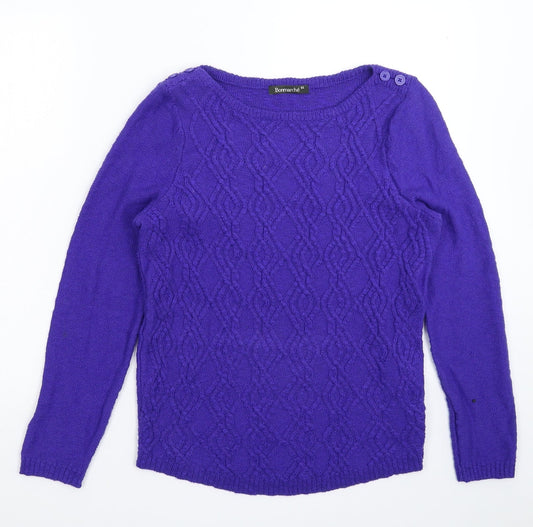 Bonmarché Womens Blue  Knit Pullover Jumper Size XS