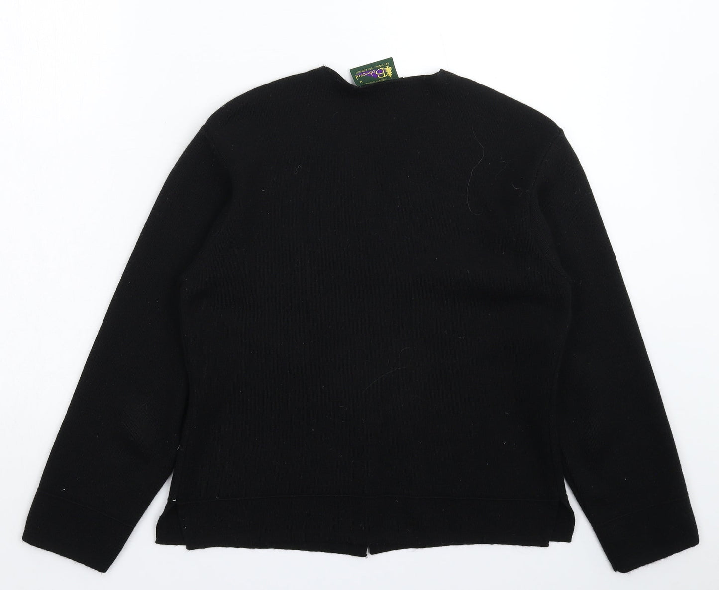 Balmoral Womens Black  Knit Cardigan Jumper Size M