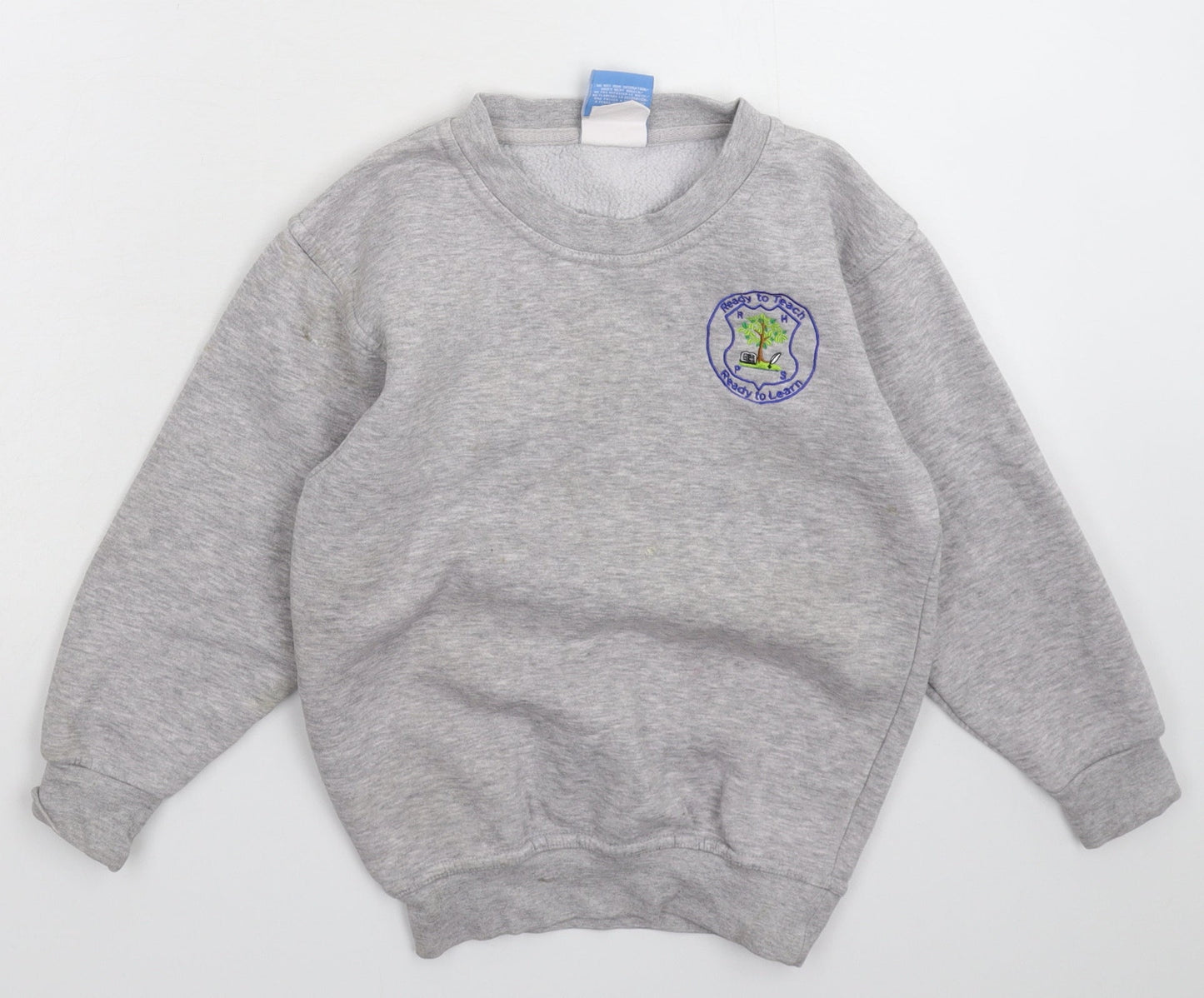 Uneek Boys Grey   Pullover Sweatshirt Size 7-8 Years