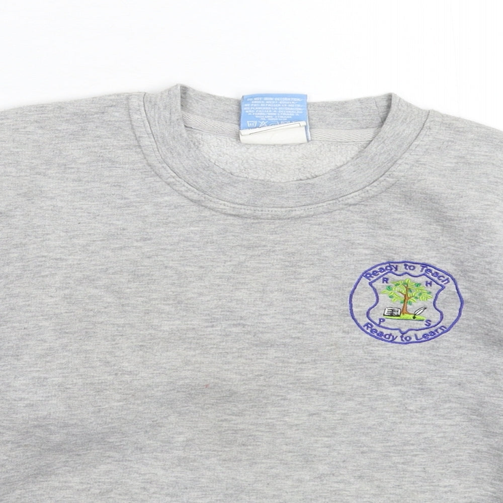 Uneek Boys Grey   Pullover Sweatshirt Size 9-10 Years