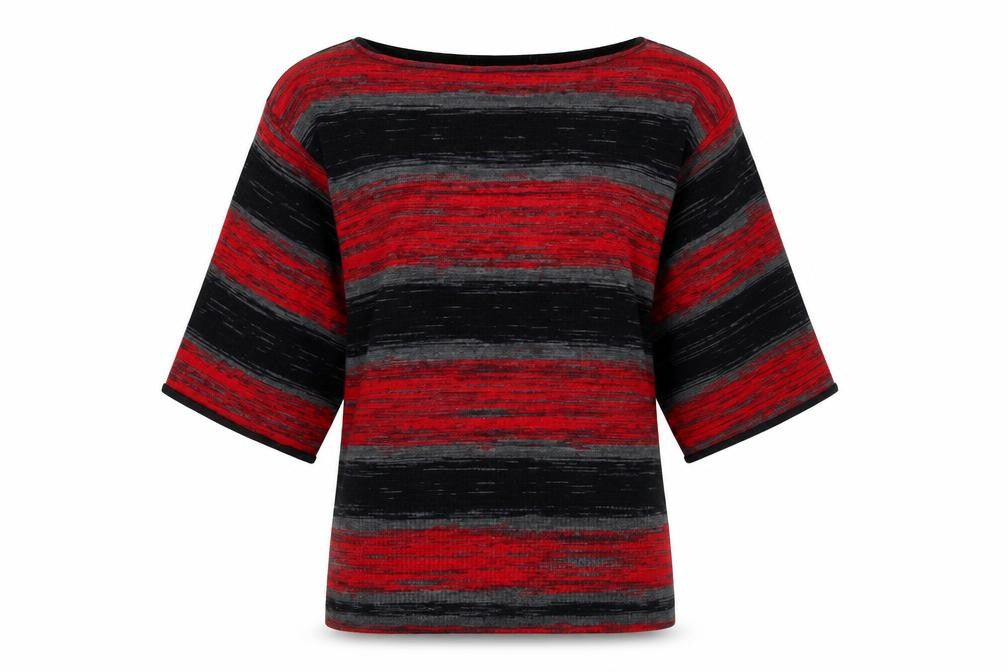 Style&co. Womens Red Striped Knit Pullover Jumper Size L