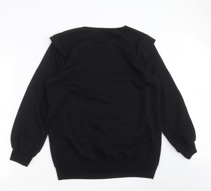 George Womens Black   Pullover Sweatshirt Size M  - beaded detail