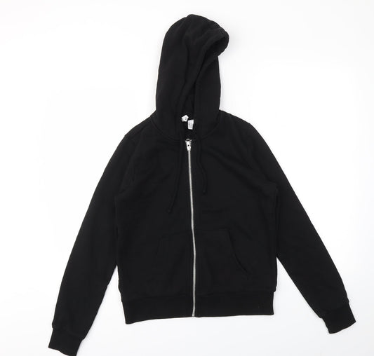 H&M Womens Black   Full Zip Jumper Size S
