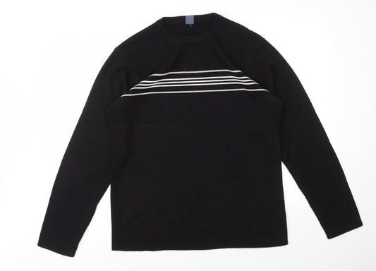 Easy Mens Black Houndstooth  Pullover Sweatshirt Size XL