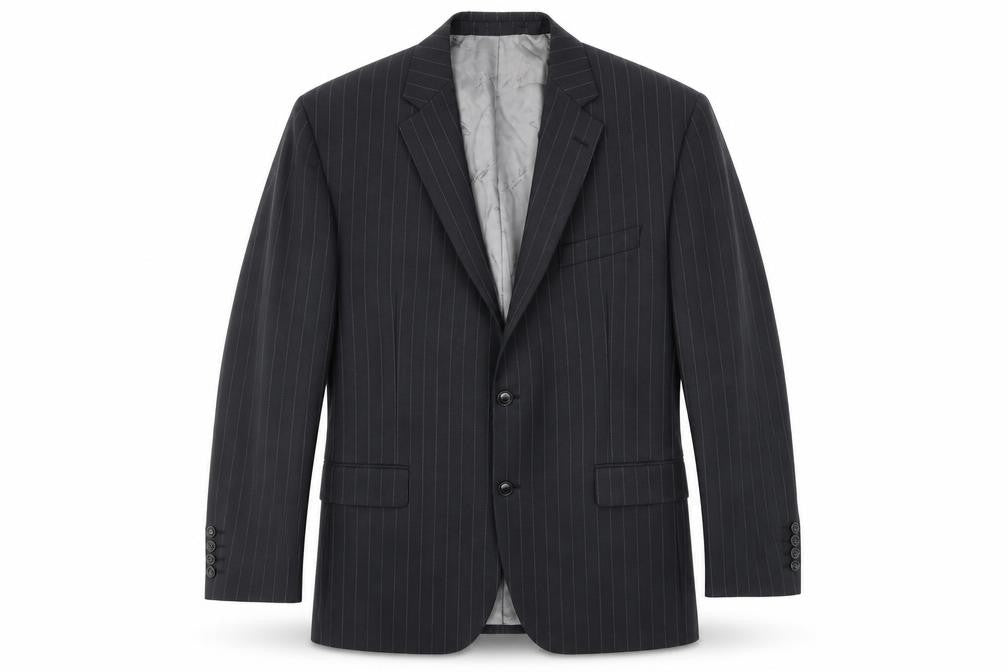 OUSTIN REED Mens Black Striped  Jacket Blazer Size 40