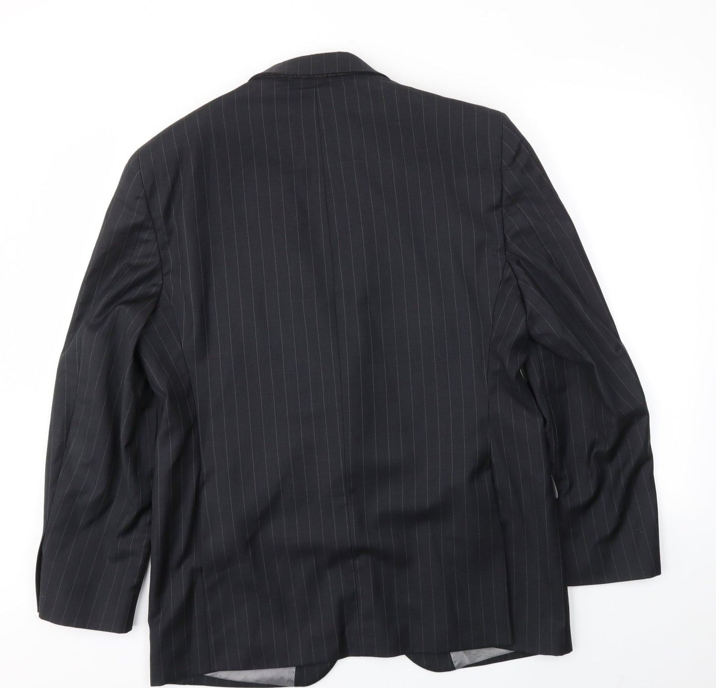 OUSTIN REED Mens Black Striped  Jacket Blazer Size 40