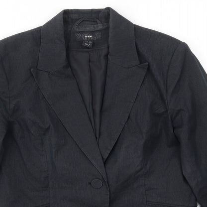 H&M Womens Blue   Jacket Blazer Size 10