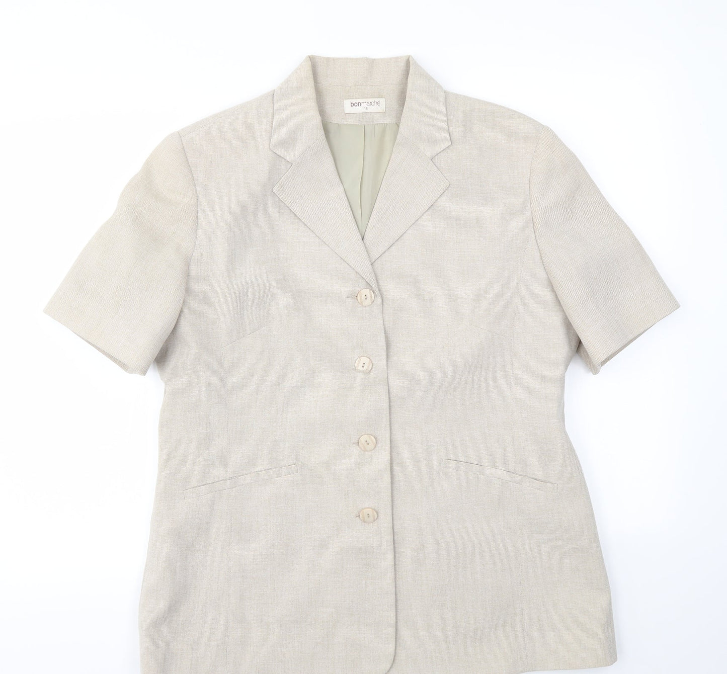 Bonmarché Womens Beige   Jacket Blazer Size 16