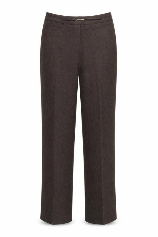 BHS Womens Brown   Trousers  Size 12 L26 in - stretch waistband