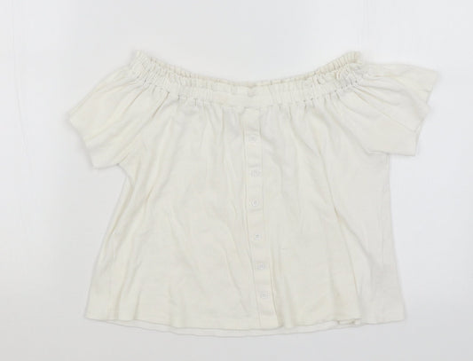Primark Girls White   Basic T-Shirt Size 11-12 Years