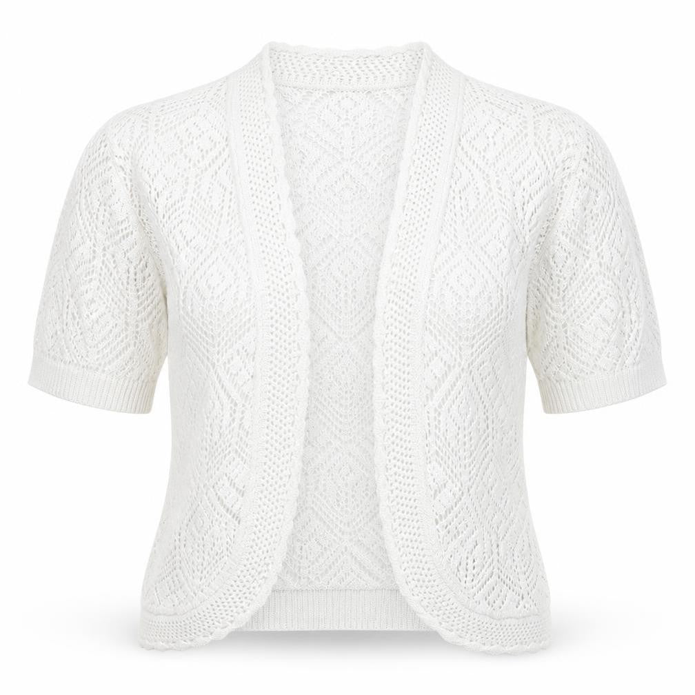 CHIC Womens White   Cardigan Jumper Size S