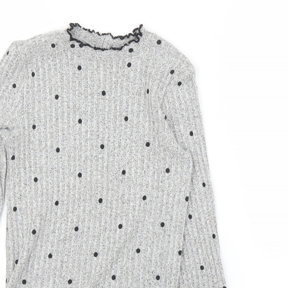 F&F Girls Grey   Pullover Jumper Size 9 Years