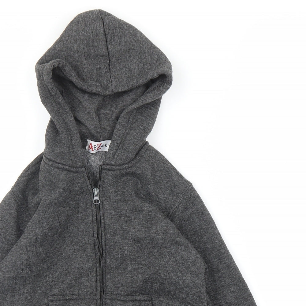 A2Z 4Kids Boys Grey   Full Zip Hoodie Size 7 Years
