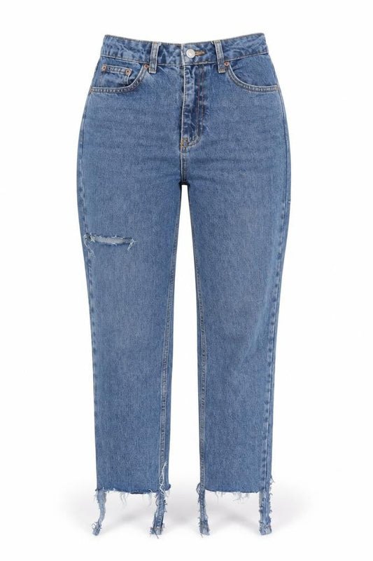 Topshop Womens Blue  Denim Mom Jeans Size M L28 in
