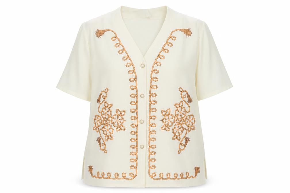 Preworn Womens Beige   Basic Blouse Size XL