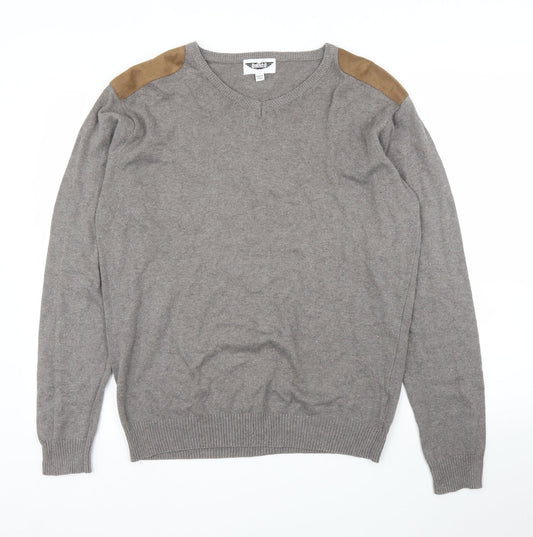 Label J Mens Brown   Pullover Jumper Size M
