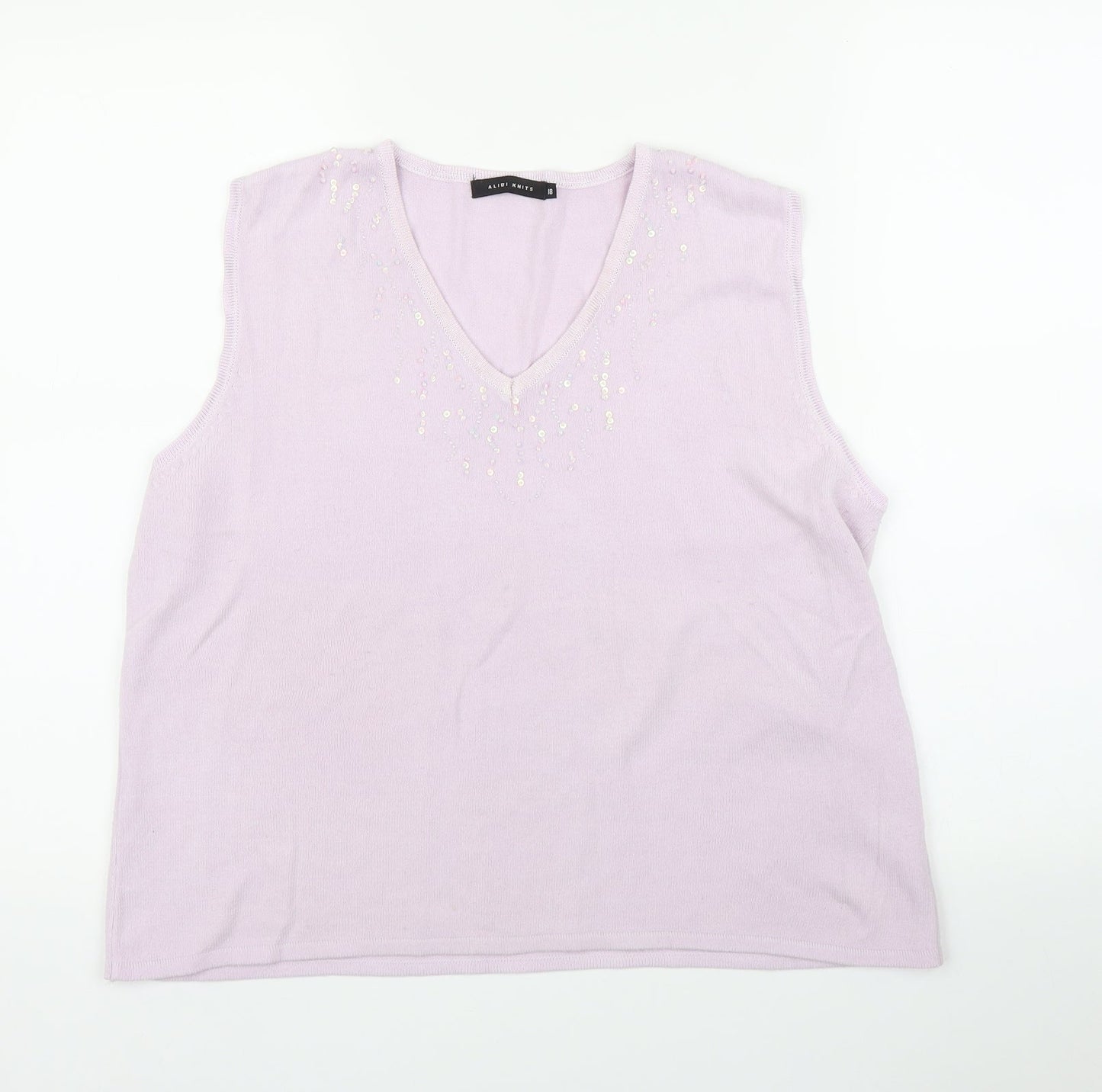 Alibi Knits Womens Purple   Vest Jumper Size 18