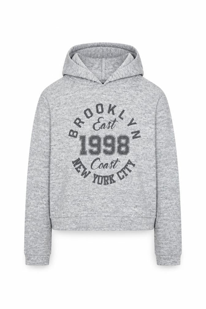 New Look Girls Grey   Pullover Hoodie Size 12 Years