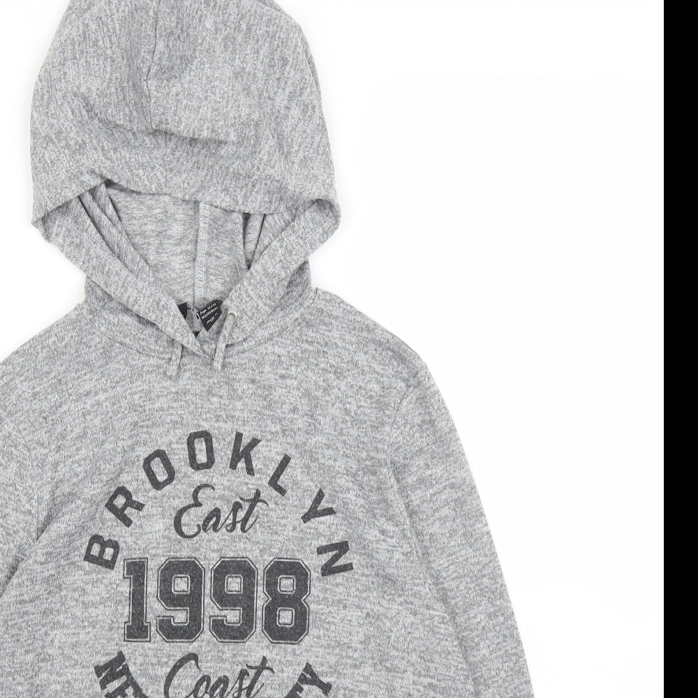 New Look Girls Grey   Pullover Hoodie Size 12 Years