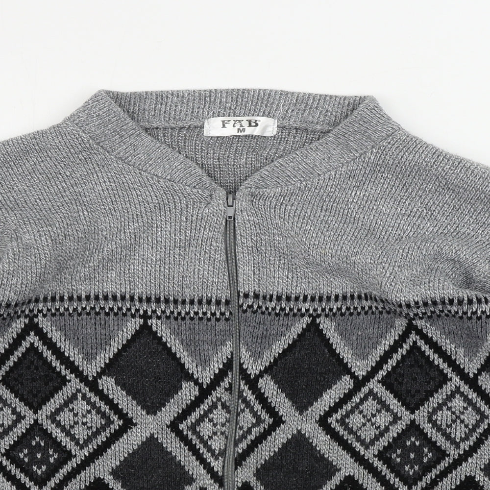 pab Mens Grey   Jacket Coatigan Size M