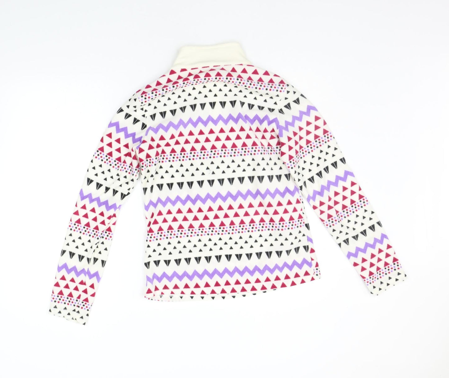 Winter Adventures Womens White Geometric  Pullover Jumper Size S