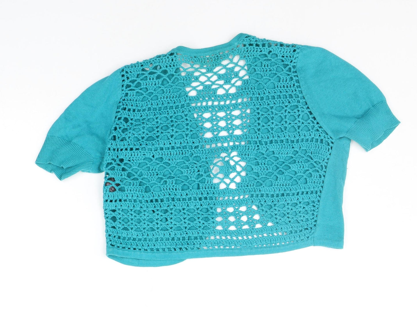 M&Co Womens Green   Cardigan Jumper Size S