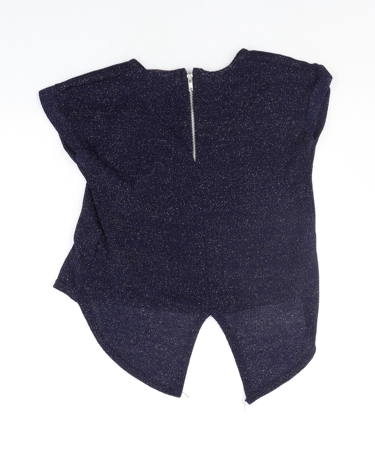 Boohoo Womens Blue   Basic Blouse Size 8