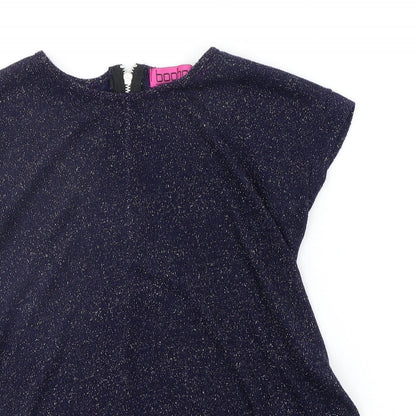 Boohoo Womens Blue   Basic Blouse Size 8