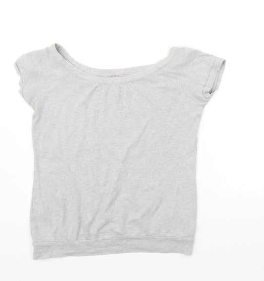 NEXT Womens Grey Houndstooth  Basic T-Shirt Size 10