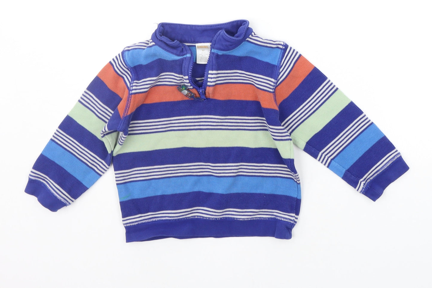 Gymboree Girls Blue Striped  Pullover Jumper Size 3 Years