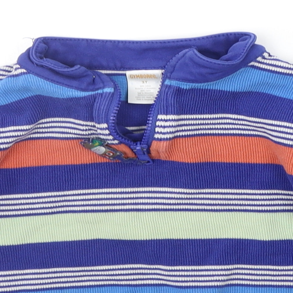 Gymboree Girls Blue Striped  Pullover Jumper Size 3 Years