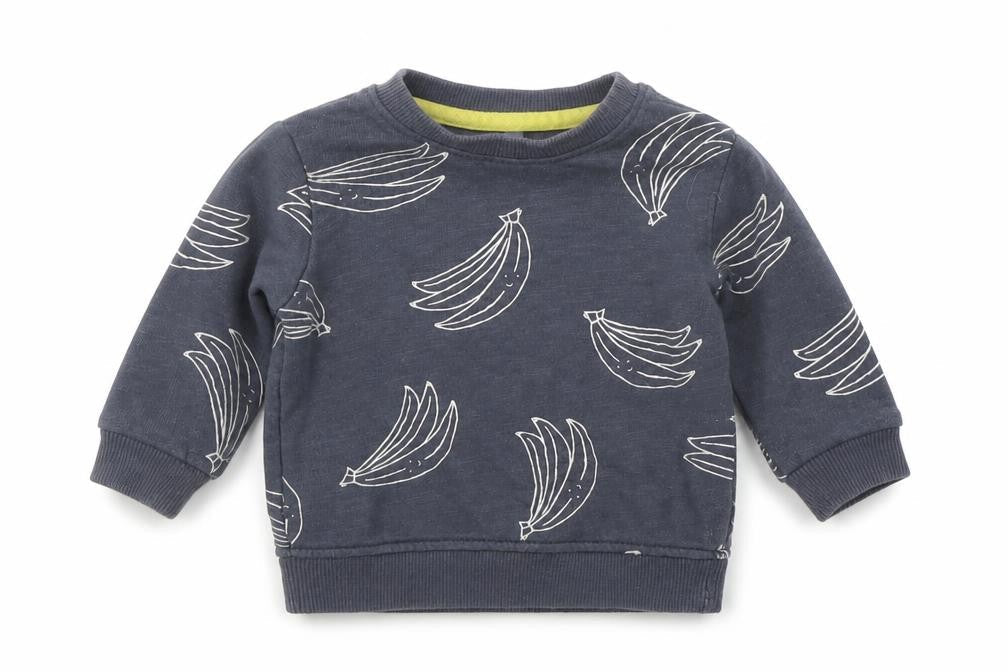 Marks & Spencer Baby Grey Geometric  Pullover Jumper Size 0-3 Months  - BANNANAS