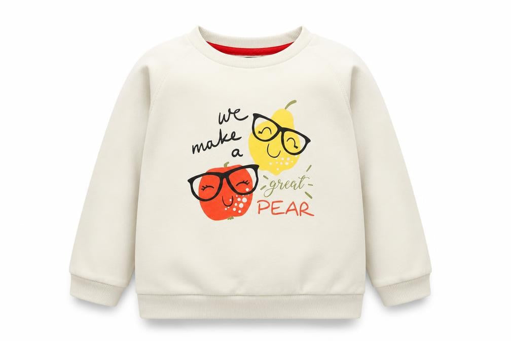 Picapino Girls Beige   Pullover Sweatshirt Size 8 Years