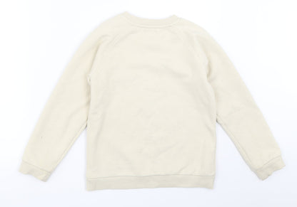 Picapino Girls Beige   Pullover Sweatshirt Size 8 Years